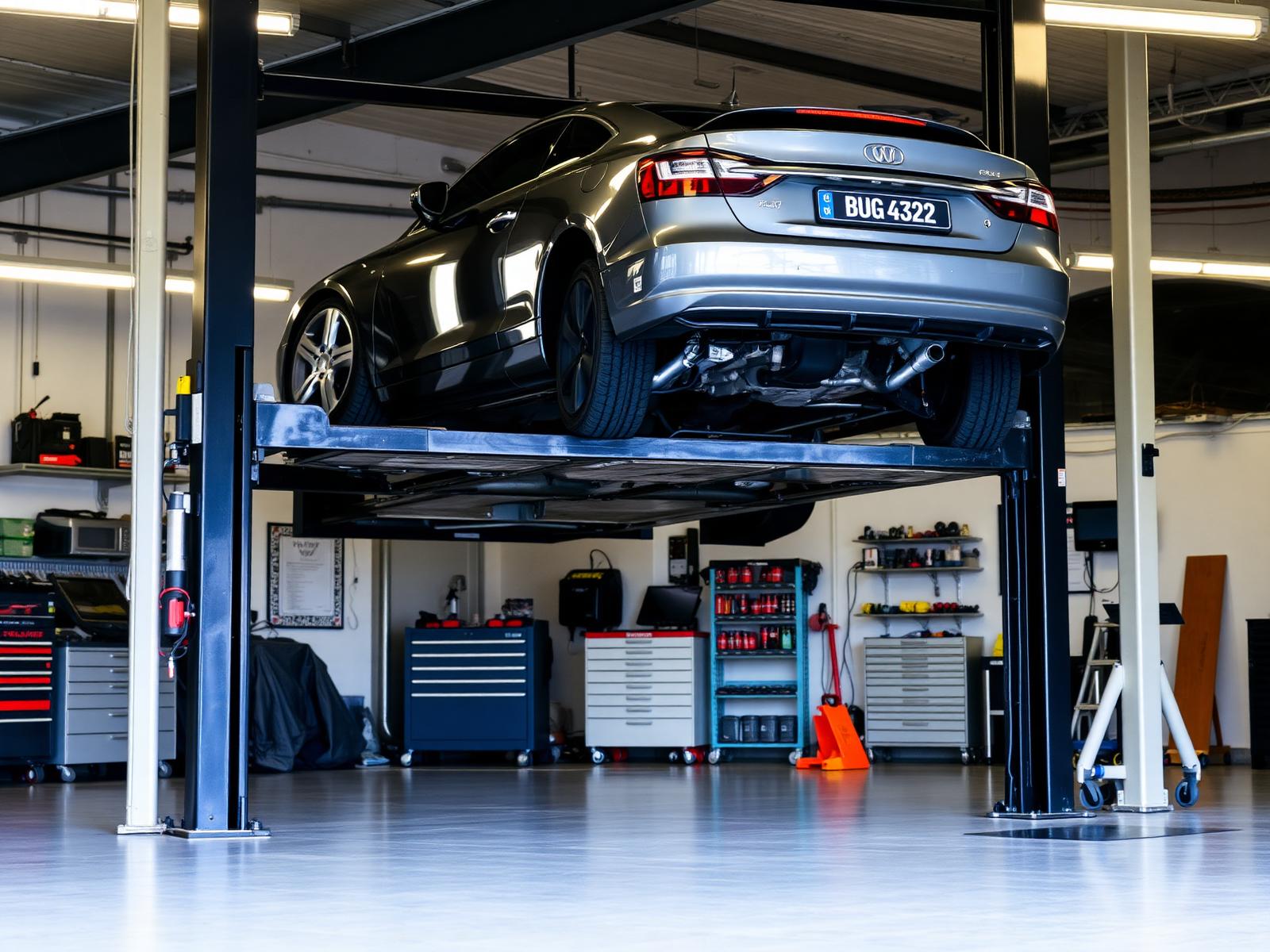 Auto nostimella DT Huollon korjaamolla